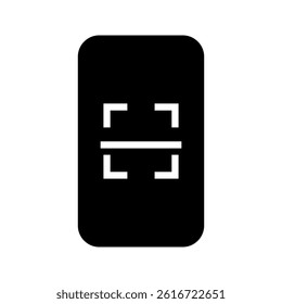 mobile device icon with qr barcode