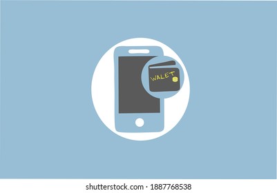 Icono de dispositivo móvil conjunto banca digital de pago, ilustración vectorial.