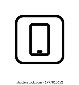 Mobile device icon with square style
