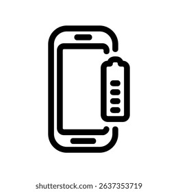 Mobile Device with an Internal Battery Charge Status Symbol