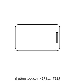 Mobile device in landscape orientation for multimedia apps