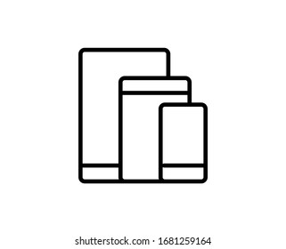 Mobile device line icon. Vector symbol in trendy flat style on white background. Web sing for design.
