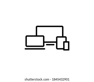 Mobile device line icon. Vector symbol in trendy flat style on white background. Web sing for design.