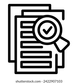 Mobile device pin icon outline vector. Document ai. Slender judicial device