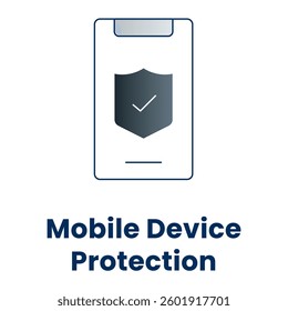 Mobile Device Protection Editable Stroke Icon