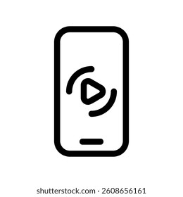 Mobile device screen showing video buffering or loading progress icon