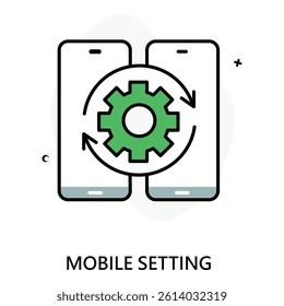 Mobile Device Setup and Settings vector Icon design