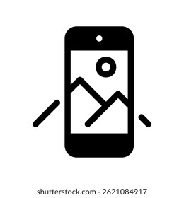 Mobile Device Showing Image Editing Interface with Outline Picture