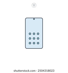 Mobile Device smartphone icon symbol vector illustration isolated on white background