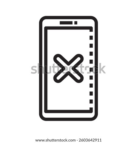 Mobile Device with X Symbol