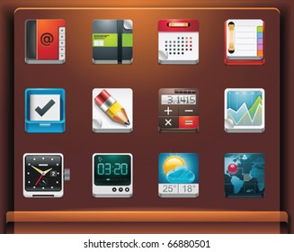 Mobile devices apps/services icons. Part 4 of 12