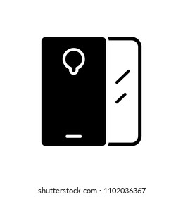 Mobile devices black icon concept. Mobile devices flat  vector symbol, sign, illustration.