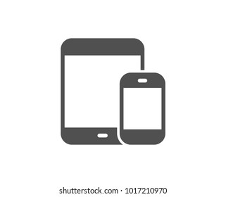 Mobile Devices icon. Smartphone and Tablet PC signs. Touchscreen gadget symbols. Quality design elements. Classic style. Vector