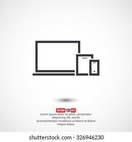 Mobile devices . line vector icon