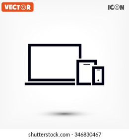 Mobile devices . line vector icon