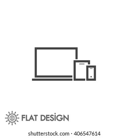Mobile devices . line vector icon