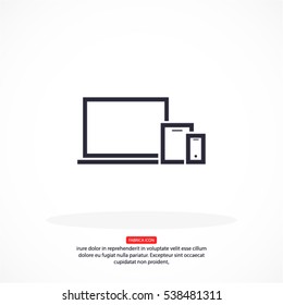 Mobile devices . line vector icon