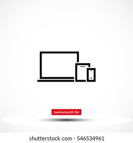 Mobile devices . line vector icon