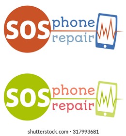 Mobile devices service and repair logo template
