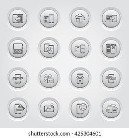 Mobile Devices and Services Icons Set