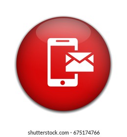 Mobile devices sign icon with message.