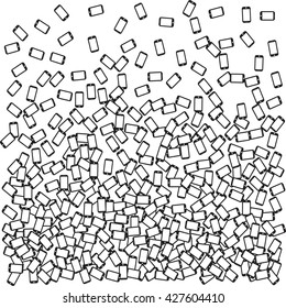 Mobile Devices, Smartphone, Seamless Pattern Vector Background 