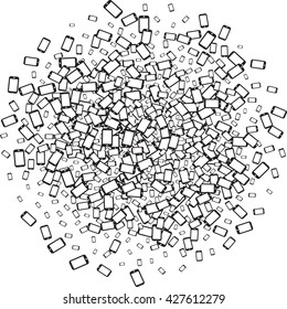 Mobile Devices, Smartphone, vector Pattern Background