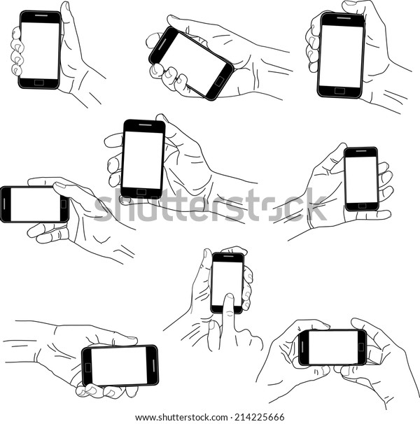 Mobile Devices Vectorized On White Background Stock Vector (Royalty ...