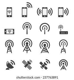 Mobile devices and wireless icon set