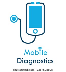 diagnóstico móvil - teléfono inteligente con estetoscopio
