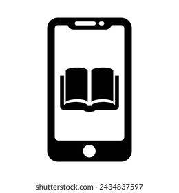 Mobile Dictionary Icon, Vector Graphics Illustrations 