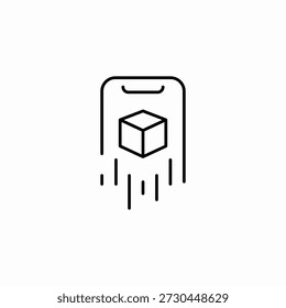 Symbol für mobiles dimensionales Design, Vektor