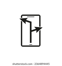 Mobile, direction, navigation icon. Element of web navigation icon. Vector illustration. EPS 10.