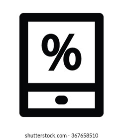 Mobile Discount Bold Line Vector Icon