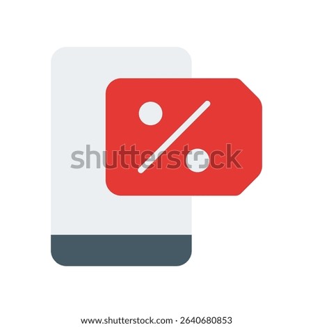 Mobile Discount Vector for Black Friday Deals on Phones. Smartphone sale illustration, mobile shopping concept, tech discount