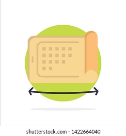 Mobile, Display, Technology, Flexible Abstract Circle Background Flat color Icon