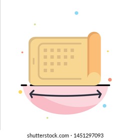 Mobile, Display, Technology, Flexible Abstract Flat Color Icon Template