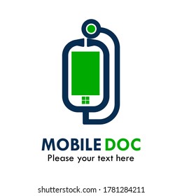 Ilustración de la plantilla de logotipo de documentos móviles. adecuado para uso médico