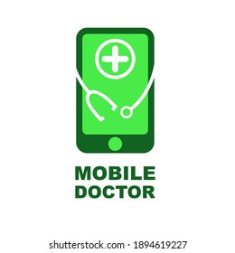 Mobile Doctor Logo Design Vector