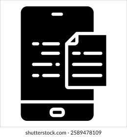 Mobile Document Icon Element For Design