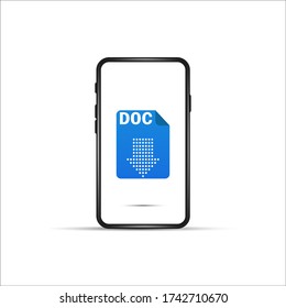 mobile document icon vector sign symbol