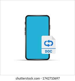 mobile document icon vector sign symbol