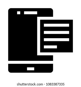 mobile document vector glyphs icon