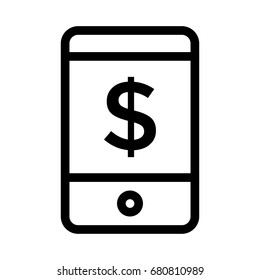 Mobile Dollar Icon