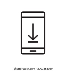 Mobile Download Icon Design Vector Template Illustration In Trendy Flat Style