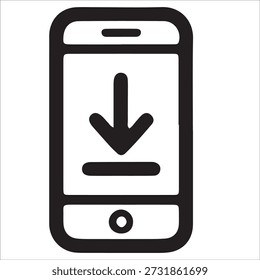 Vector de iconos de Descarga móvil Transferencia Abstractas de archivos
