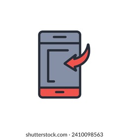 Download-Symbol für mobile Geräte. vector.Editable stroke.linear style sign for use web design,logo.Symbol illustration.