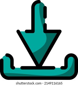 Mobile download, illustration, vector on a white background.