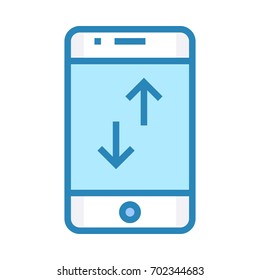 Mobile Downloading Uploading Icon