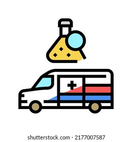 mobile drug testing color icon vector. mobile drug testing sign. isolated symbol illustration